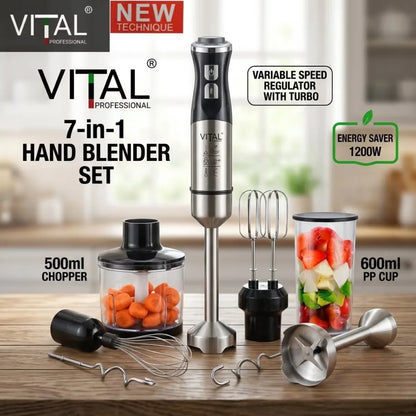 Vital professional 7-in-1 hand blender set (model vit-9048) immersion blenders