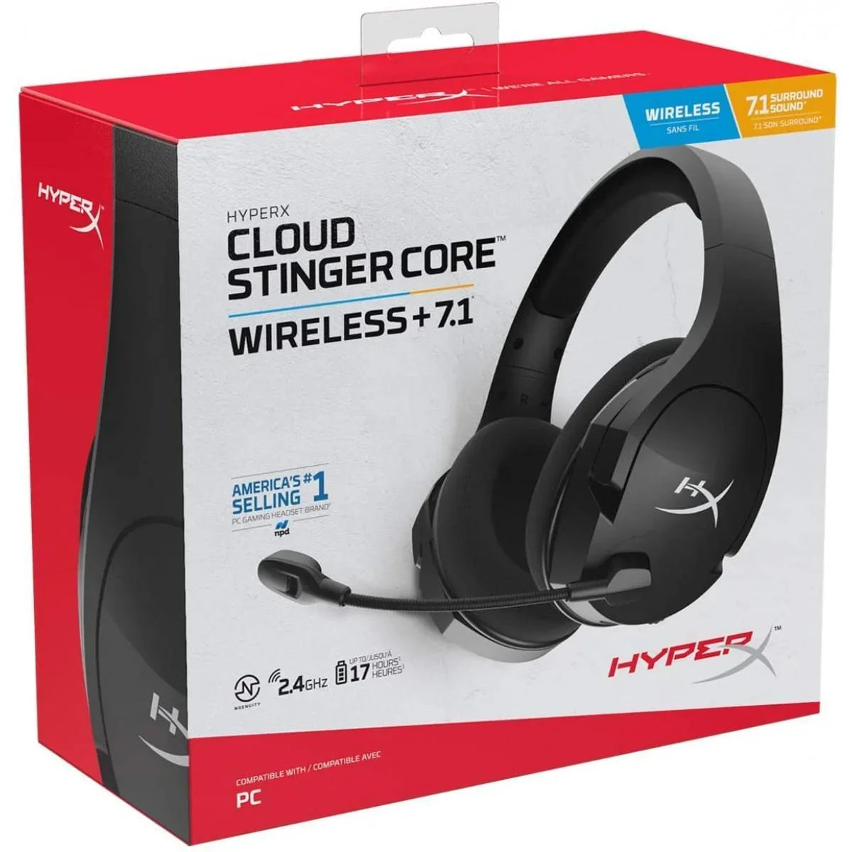 Hyperx cloud stinger core wireless 7.1 noise cancelling mic - headsets