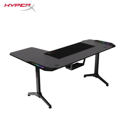 Hyperx gaming desk (l) 160*60 cm (l: 100cm) rgb lighting - desk & chair