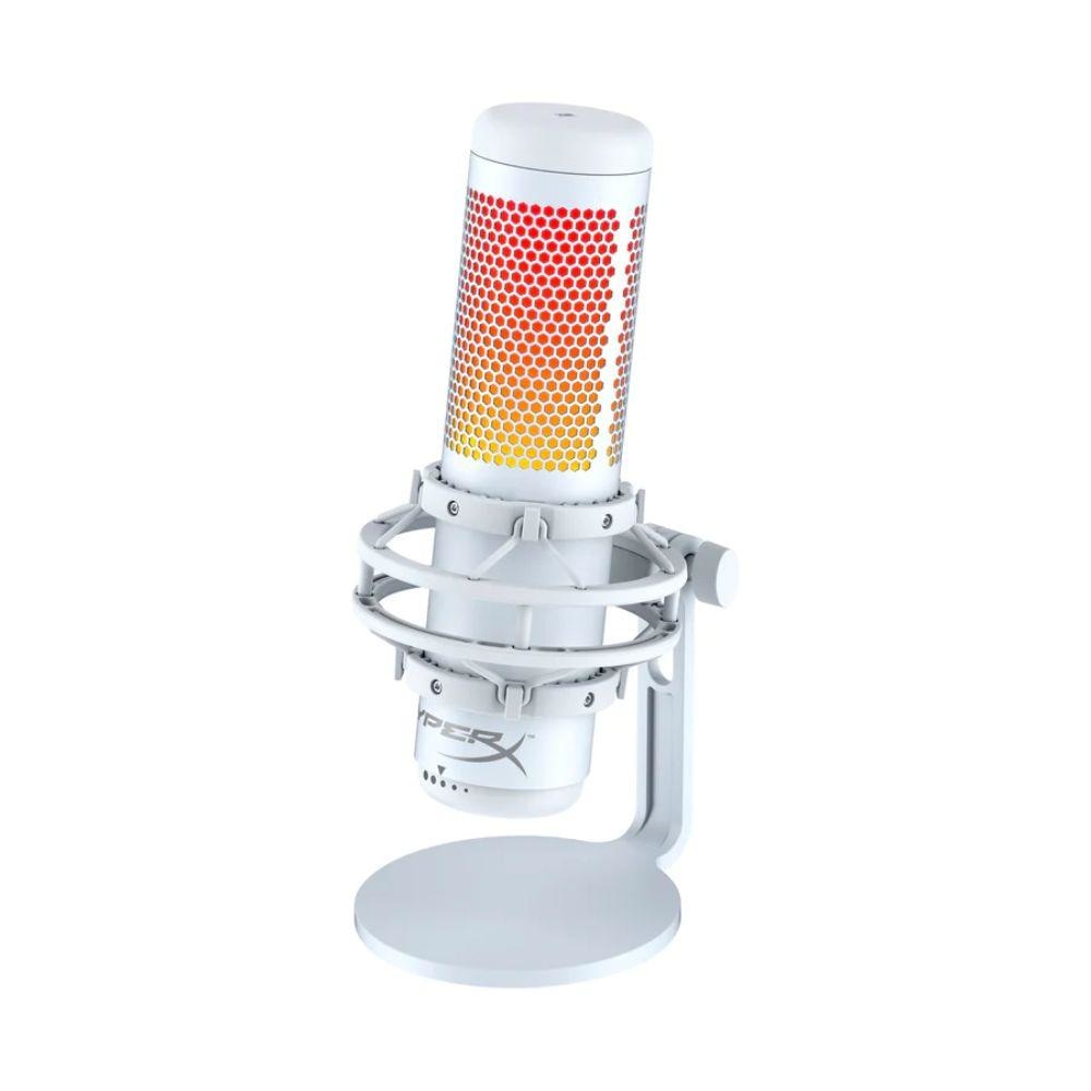 HyperX QuadCast S USB Microphone With RGB Lighting White Streaming