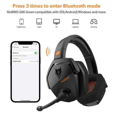 NUBWO G06 Wireless Gaming Headset