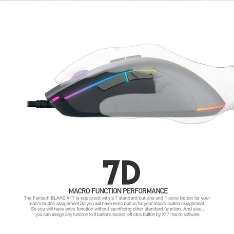 FANTECH BLAKE X17 MACRO RGB GAMING MOUSE