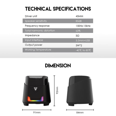 HELLSCREAM GS205 RGB MOBILE GAMING SPEAKER