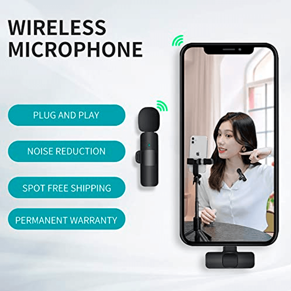 K8 Wireless Collar Mic iPhone/Android & Type C Streaming