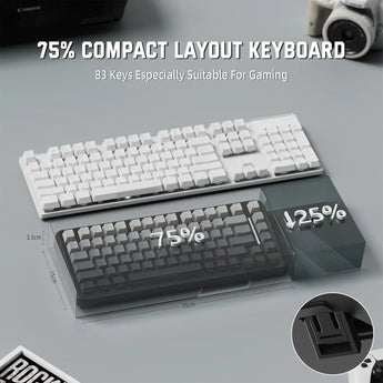 Attack shark m86 wireless mechanical keyboard 75% layout gasket custom