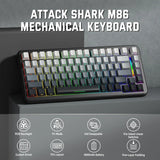 Attack shark m86 wireless mechanical keyboard 75% layout gasket custom