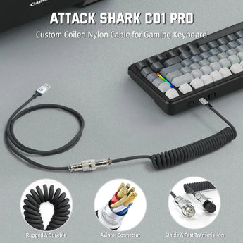 Attack shark m86 wireless mechanical keyboard 75% layout gasket custom