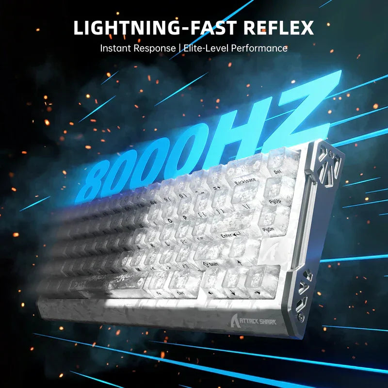 Attack shark r68he 60% wired rapid trigger 8k mechanical rgb gaming keyboard