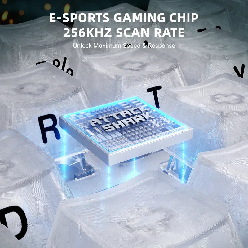 Attack shark r68he 60% wired rapid trigger 8k mechanical rgb gaming keyboard