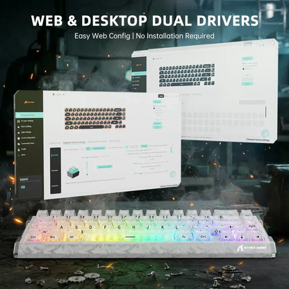 Attack shark r68he 60% wired rapid trigger 8k mechanical rgb gaming keyboard
