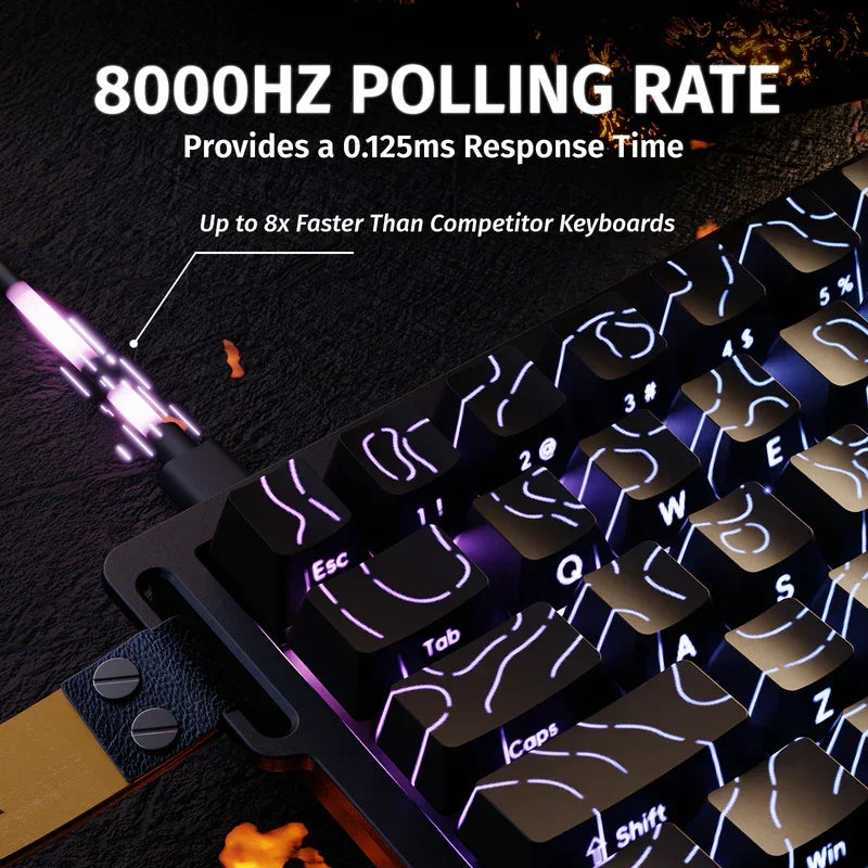 Attack shark x68 he rapid trigger mechanical gaming keyboard 60% wired tkl