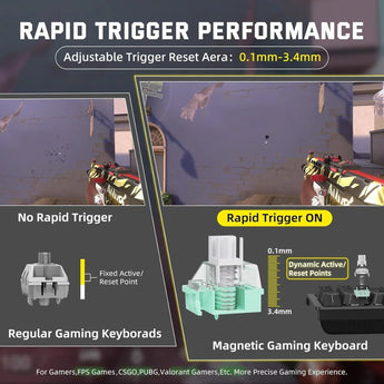 Attack shark x68 pro he wireless rapid trigger gaming keyboard with adjustable