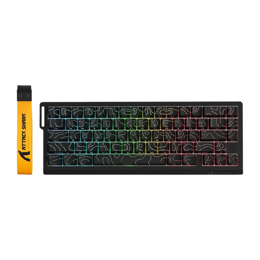 Attack shark x68 pro he wireless rapid trigger gaming keyboard with adjustable
