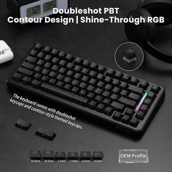 Attack shark x82 pro he wireless rapid trigger rgb mechanical gaming keyboard
