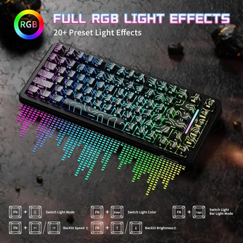 Attack shark x82 pro he wireless rapid trigger rgb mechanical gaming keyboard