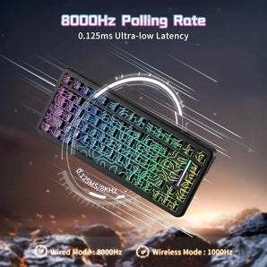 Attack shark x82 pro he wireless rapid trigger rgb mechanical gaming keyboard