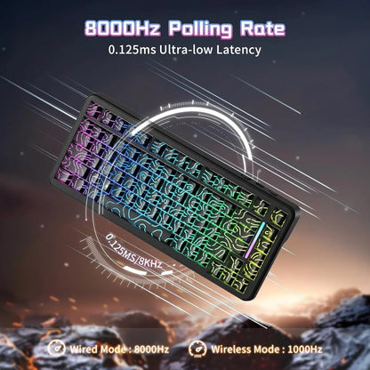 Attack shark x82 pro he wireless rapid trigger rgb mechanical gaming keyboard