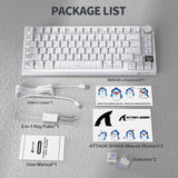 Attack shark x820 ultra 75% wireless gaming mechanical keyboard hot-swappable