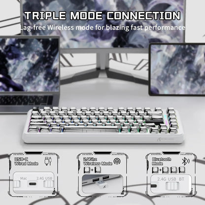 Attack shark x82pro he wireless rapid trigger rgb mechanical gaming keyboard