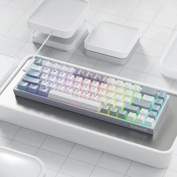 Castor k631 grey 65% wired rgb gaming keyboard