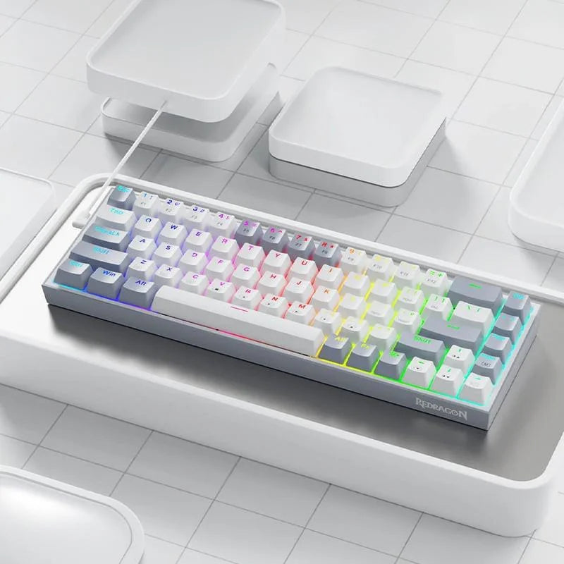 Castor k631 grey 65% wired rgb gaming keyboard