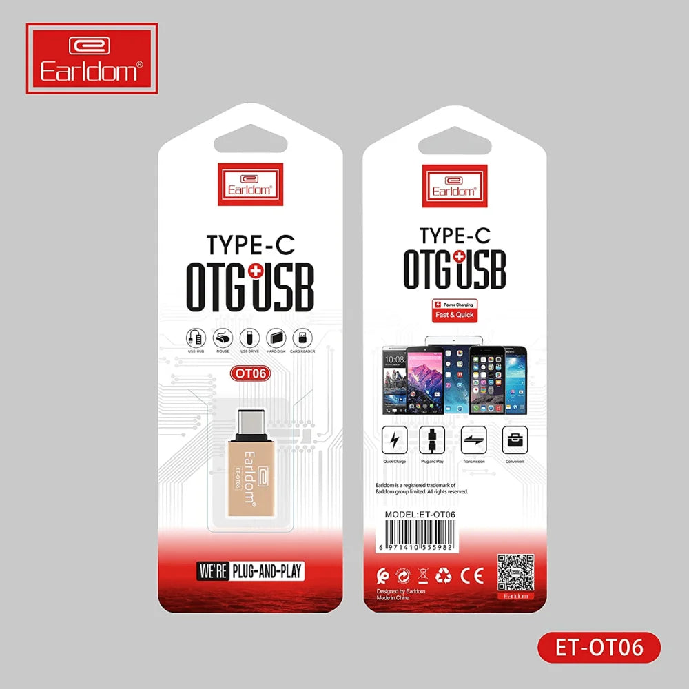 Earldom et-ot06 type-c adapter - gold