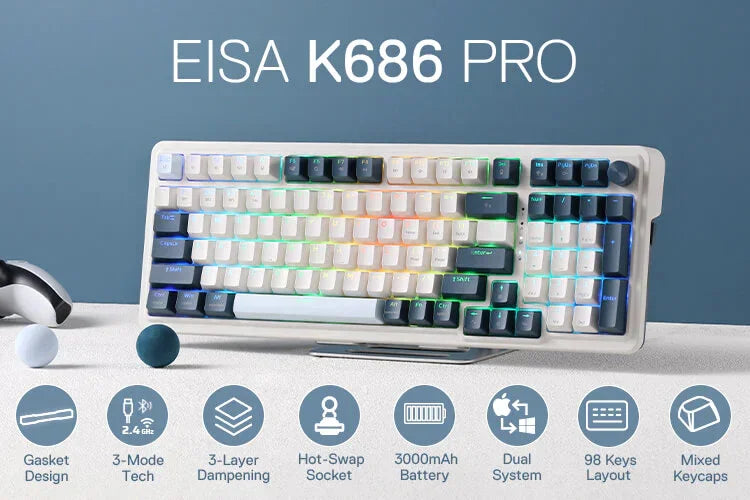 Eisa k686 wgl pro se keyboard & m944 wireless & mp905 90-40