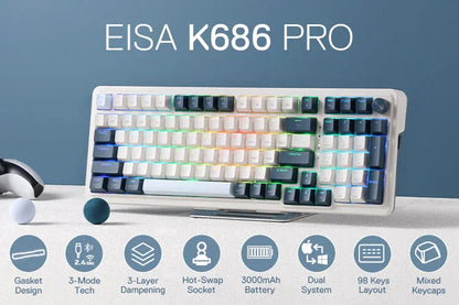 Eisa k686 wgl pro se keyboard & m944 wireless & mp905 90-40
