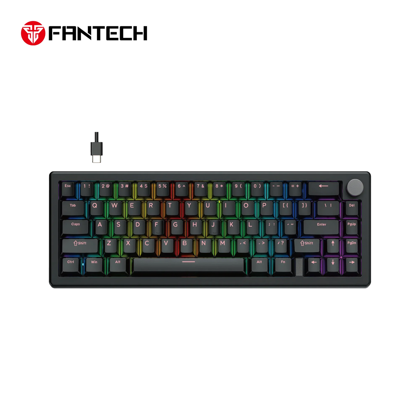 Fantech atom x66 mk614 mechanical keyboard - black keyboards