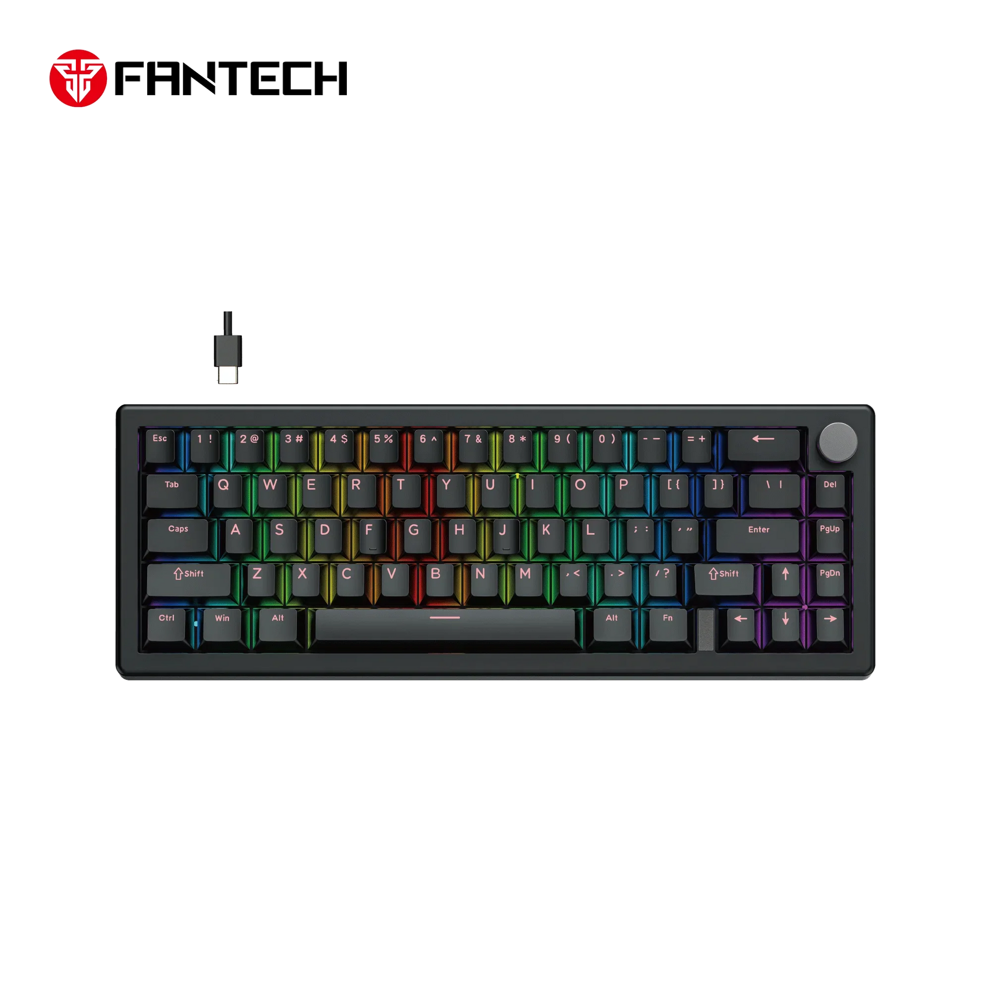 Fantech atom x66 mk614 mechanical keyboard - black keyboards