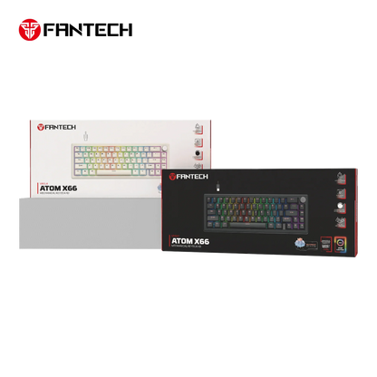 Fantech atom x66 mk614 mechanical keyboard - black keyboards
