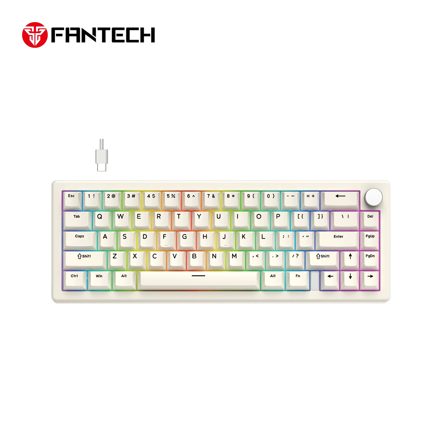 Fantech atom x66 mk614 mechanical keyboard - white keyboards