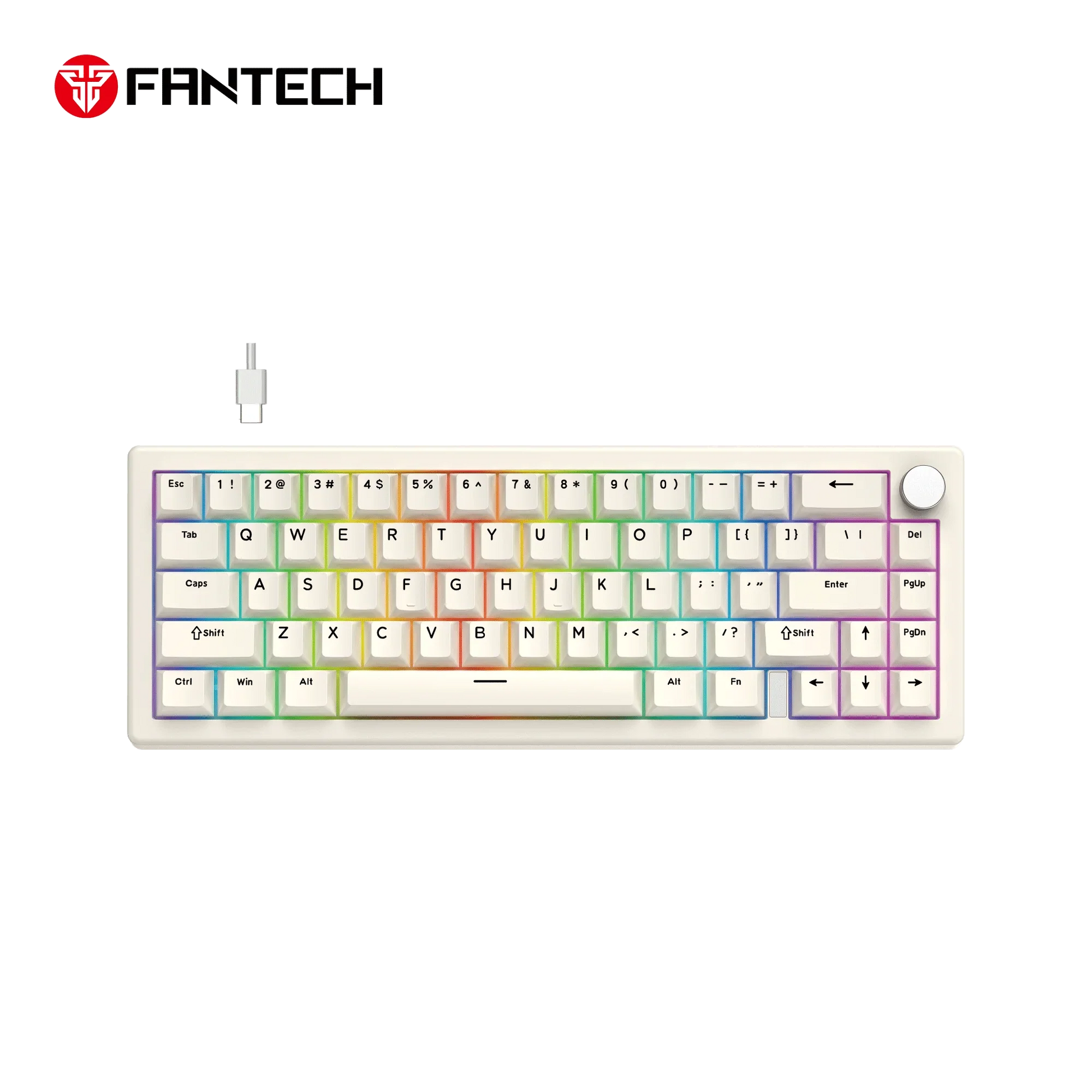 Fantech atom x66 mk614 mechanical keyboard - white keyboards