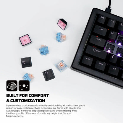 Fantech atom x66 mk614 mechanical keyboard - white keyboards