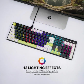 Fantech atom104s mk878s mechanical gaming keyboard mori edition black keyboards