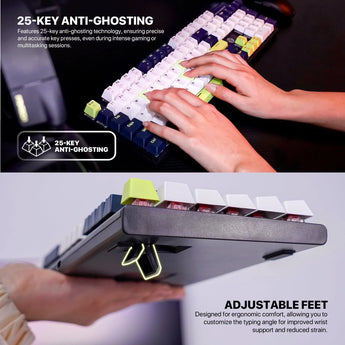 Fantech atom104s mk878s mechanical gaming keyboard mori edition white keyboards