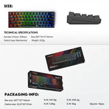 Fantech atom63 mk859 mechanical gaming keyboard arabic/english