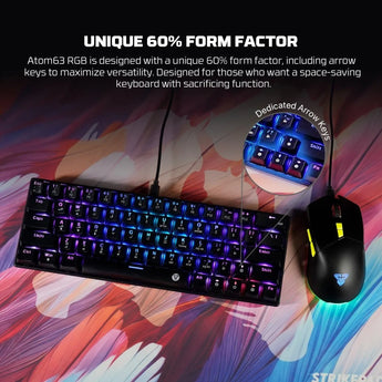 Fantech atom63 mk859c mechanical gaming keyboard & mouse arabic/english