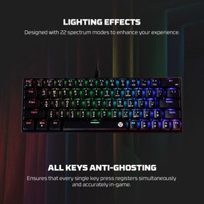 Fantech atom63 mk859c mechanical gaming keyboard & mouse arabic/english