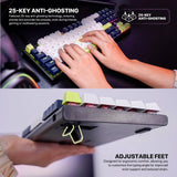 Fantech atom87s mk877s mechanical gaming keyboard mori edition white keyboards