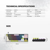 Fantech atom87s mk877s mechanical gaming keyboard mori edition white keyboards