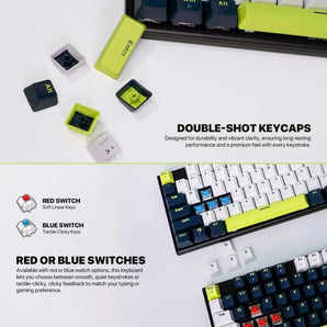 Fantech atom87s mk877s mechanical gaming keyboard mori edition white keyboards