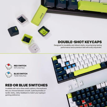 Fantech atom87s mk877s mechanical gaming keyboard mori edition black keyboards