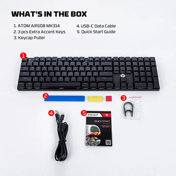 Fantech atomair108 mk314 mechanical keyboard low-profile keyboards