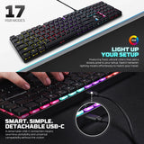 Fantech atomair108 mk314 mechanical keyboard low-profile white keyboards