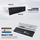Fantech atomair108 mk314 mechanical keyboard low-profile white keyboards