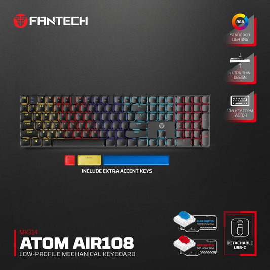 Fantech atomair108 mk314 mechanical keyboard low-profile keyboards
