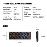 Fantech atomair61 mk311 mechanical keyboard low-profile