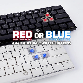 Fantech atomair61 mk311 mechanical keyboard low-profile white