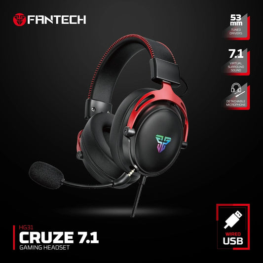 Fantech hg31 cruze 7.1 rgb gaming headset headsets